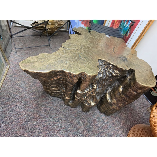 MCM Bronze Large Tree Trunk Table Base by Century Furniture Co. Grand Tour For Sale In Orlando - Image 6 of 9