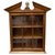 Vintage Solid Wood Hanging Wall Cabinet / Curio & Brass Eagle Finial For Sale - Image 15 of 17