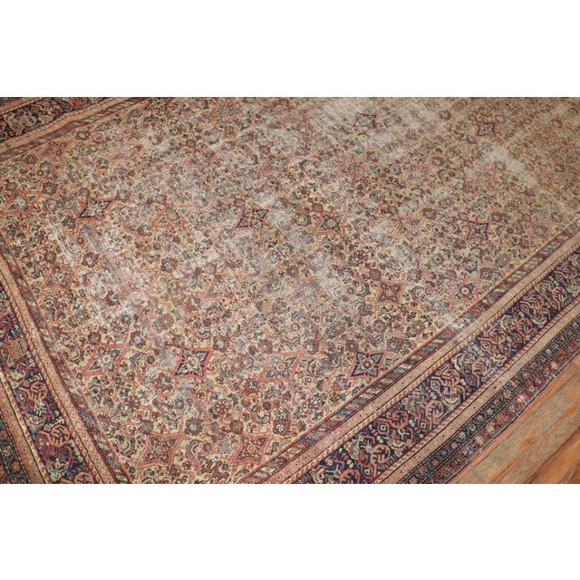 Early 20th Century Rustic Worn Fereghan Gallery Rug - 6'8" x 16'4" For Sale - Image 4 of 10