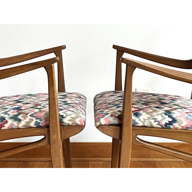 Wood Drexel Profile Dining Chair Pair - By John Van Koert For Sale - Image 7 of 10