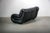 Italian Space Age Black Leather 2-Seater Sofa, 1985 For Sale - Image 11 of 14