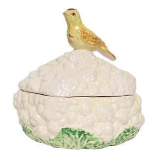 Vintage Ceramic "Caulibird" Lidded Dish / Vide Poche by Gloria Vanderbilt for Sigma Taste Setter For Sale