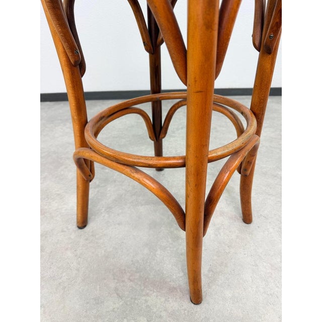 Bentwood Bar Stool with Armrest, 1940s For Sale - Image 12 of 14