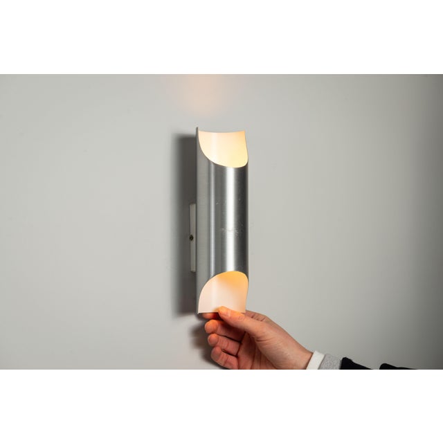 Cylindrical Aluminium Wall Lamps, 1970s, Set of 3 For Sale - Image 10 of 15