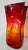 Blenko 2004 Signed Blenko Tangerine Medium "Paper Bag" Art Glass Vase - Model 8813m For Sale - Image 4 of 6