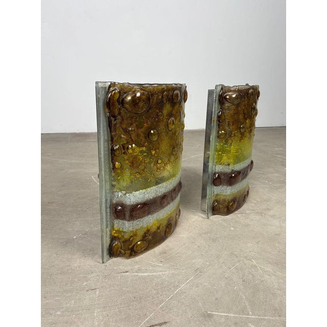 Decorative Wall Sconces in Murano Glass, 1970s, Set of 2 For Sale - Image 4 of 7