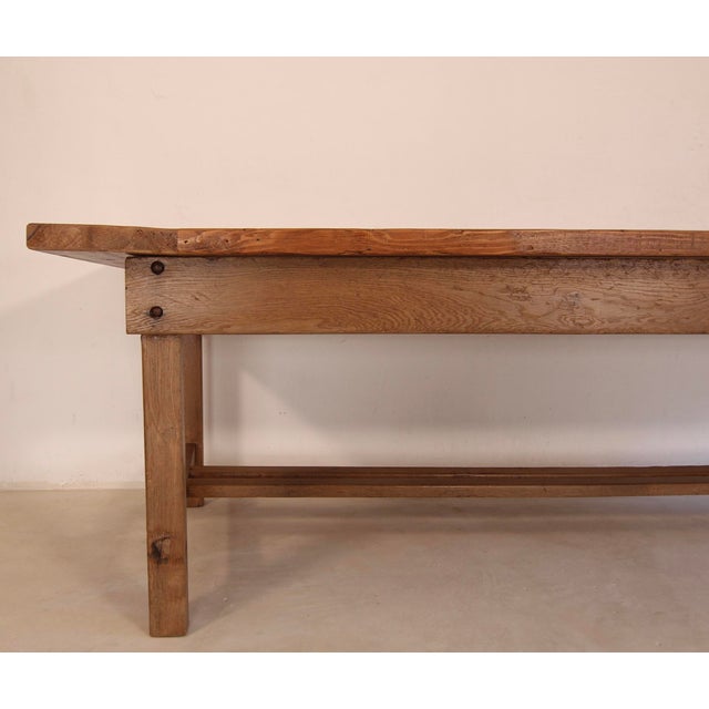 Wood Large Vintage Oak and Pine Table, 1920s For Sale - Image 7 of 18