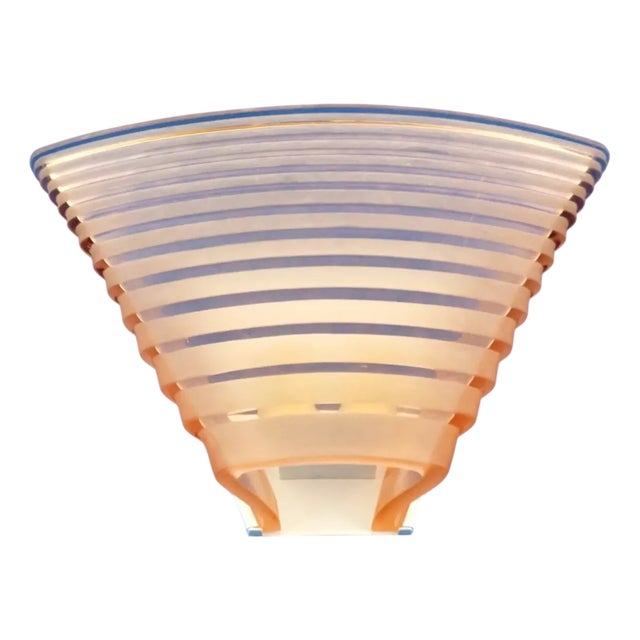 Pergamo Wall Lamp in Pink Satin Glass by Angelo Mangiarotti for Artemide, Italy, 1950s For Sale