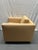 Holly Hunt Pair of Contemporary Linen Upholstered Cubic Club Chairs For Sale - Image 4 of 4