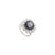 8.21ctw Deep Royal Sapphire Princess Diana Diamond Cocktail Ring in 18k White Gold Size 5.5 For Sale - Image 4 of 15