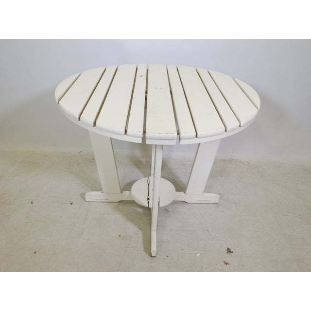 Wood Vintage Wooden Riviera Folding Garden Table from Triconfort, 1970s For Sale - Image 7 of 7