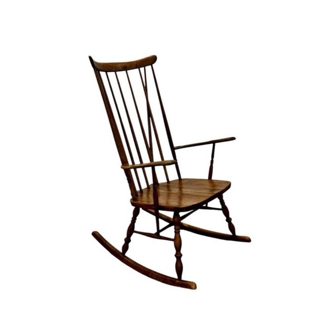 Antique Windsor Rocking Chair, 1890 For Sale - Image 3 of 9