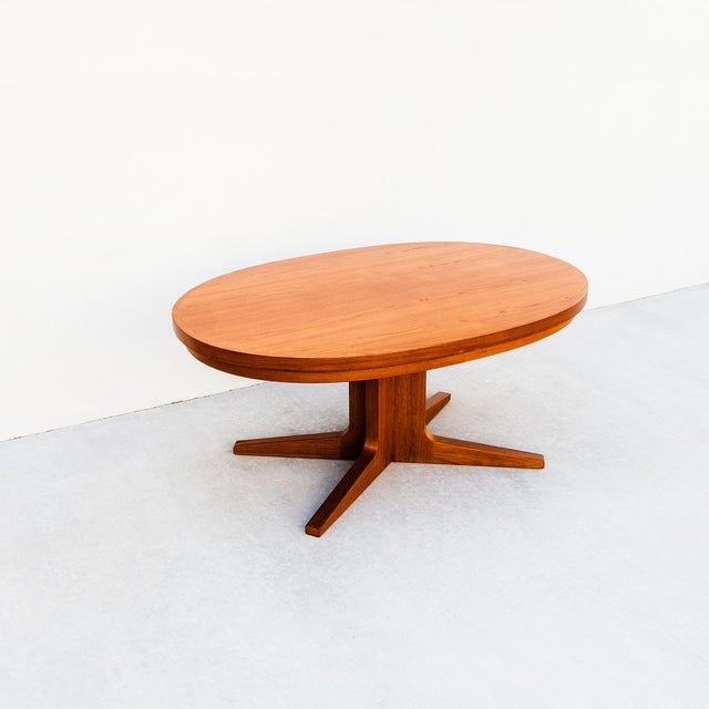 1960s Iconic Dyrlund Lotus Flip-Flap Oval Dining Table in Teak, Danish Mid Century Modern For Sale - Image 9 of 18