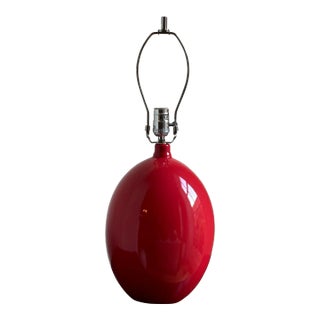 Vintage Haeger Potteries Paprika Table Lamp For Sale