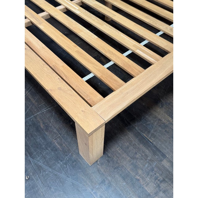 Eastern King Size Crate & Barrel Sierra Bed Frame For Sale - Image 9 of 12