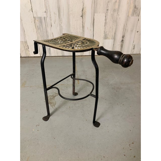 Antique Brass and Iron Fireplace Trivet For Sale - Image 4 of 12