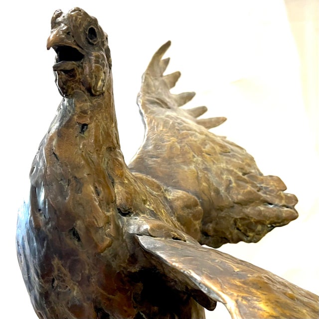 Metal Monumental Bronze Sculpture - Pheasants - "Farmboys" by Stefan Savides For Sale - Image 7 of 13