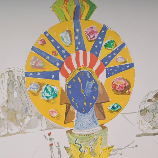 Salvador Dalí, "American Clock," mounted in a leaf-gilded frame; frame exterior dimensions: Height: 100 cm; Width: 76 cm