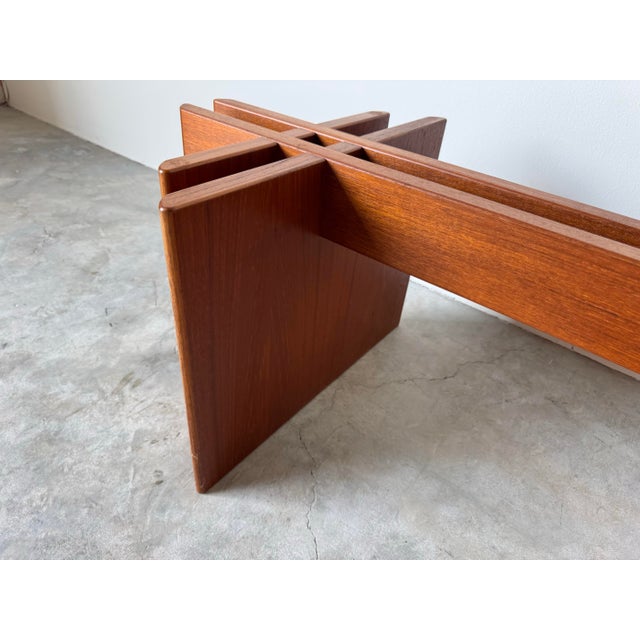 Wood 1970s Danish Modern Teak & Glass Coffee Table by Gustav Gaarde for Trekanten Hestbaek/ Sold For Sale - Image 7 of 12