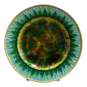 French Majolica Leaves and Grapes Plate