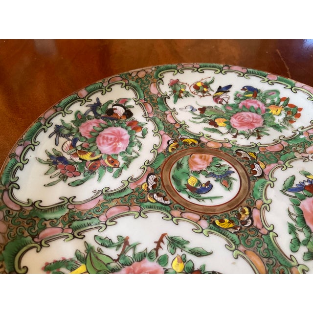 Antique Rose Medallion Pattern Plate | Chairish