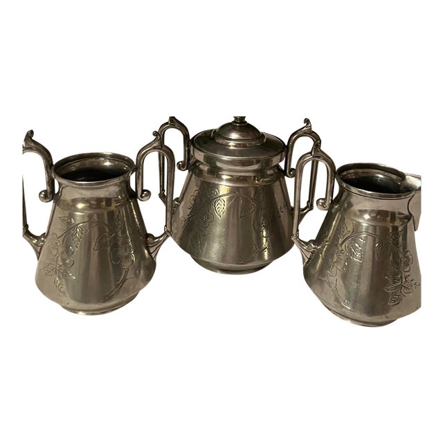 Wilcox 1866 Silver-Plated Tea Set For Sale
