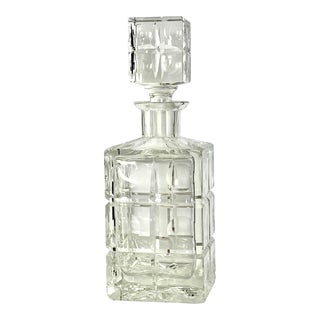 Crystal Decanter Brilliant Vintage Liquor Holder For Sale