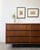 This gorgeous vintage 1970s Mid-Century Modern lowboy dresser by Lane Furniture Co. features a stunning rich walnut finish...