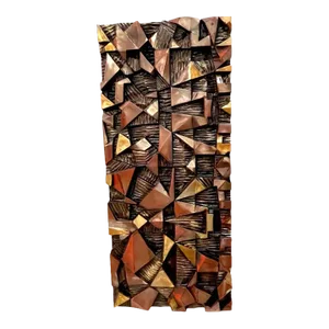 Late 20th Century Large Polychromed / Lacquered Fiberglass Brutalist Wall Sculpture