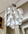 White Mazzega Murano Clear White Petal Chandelier For Sale - Image 8 of 18