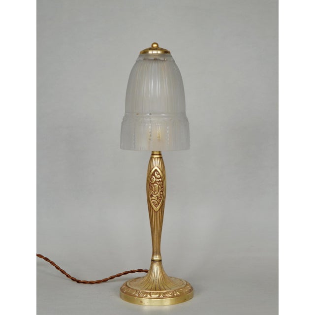 Art Deco French Art Deco Table Lamp by Leon Richard & Muller Freres 1920s France For Sale - Image 3 of 10