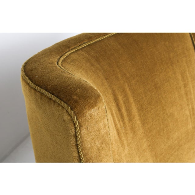 Danish Oak and Mohair Sofa Couch Circa 1940 Art Deco Style For Sale - Image 9 of 12