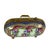 1990s Limoges France Porcelain Suitcase Trinket Box | Hand Painted Floral Carpet Bag | Valise | Purse | Footed For Sale - Image 5 of 13
