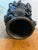 Art Deco Antique Japanese Bronze Textured Black Metal Floral Vase Meiji Era For Sale - Image 3 of 12