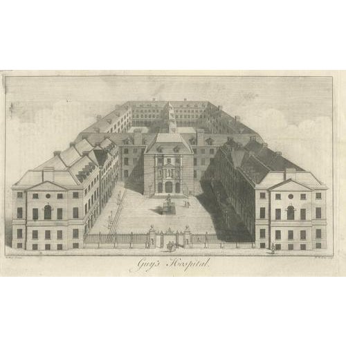 W.H. Toms, Guys Hospital London, Birds-Eye View, 1739, Print For Sale - Image 3 of 10