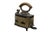 Antique charcoal-heated / coal / brazier clothes iron / sad iron / flat iron featuring a decorative animal / lion head and...