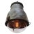 Industrial Vintage French Industrial Round Gray Metal Glass Pendant Light from Philips For Sale - Image 3 of 8