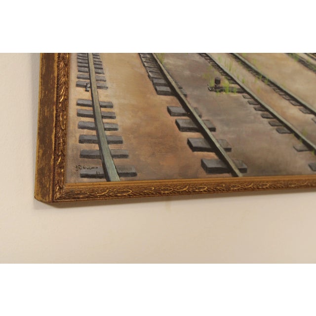 Jans Rithamer 'Depot' Original Oil Painting on Canvas For Sale - Image 10 of 12