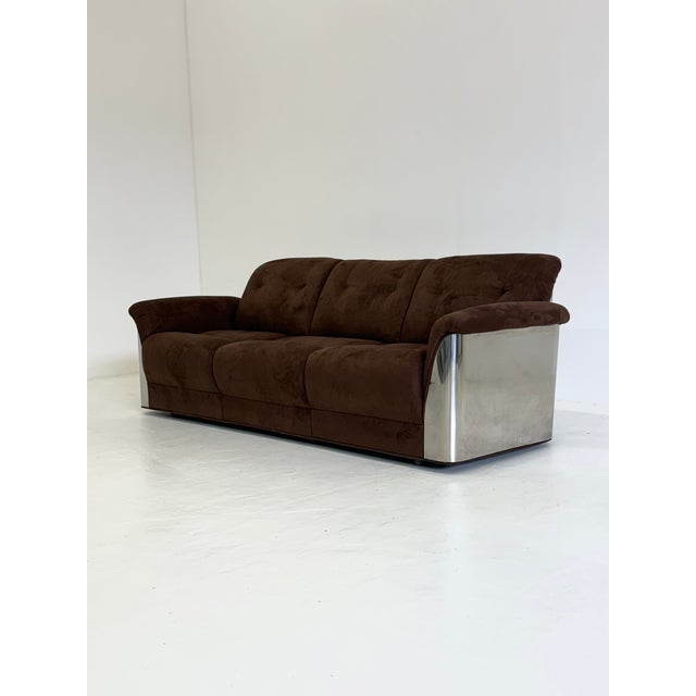 Brown Space Age Three-Seater Sofa by Gian Pietro Arosio, 1970s For Sale - Image 8 of 8