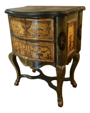 17th Century/18th Century Italian Rococo “Lacca Comodino” Commode