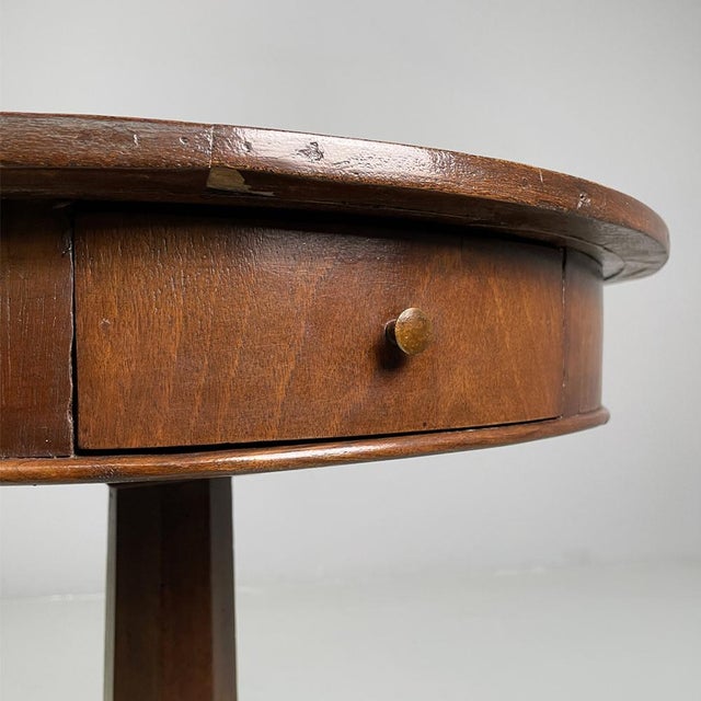 Italian Wooden Round Dining Table, 1930s For Sale - Image 10 of 17