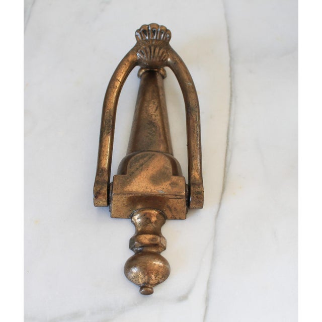 Late 20th Century Vintage Brass Plated Door Knocker For Sale - Image 5 of 8