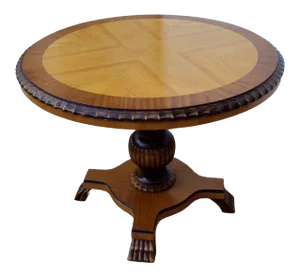 Swedish Art Deco Round Pedestal End Table