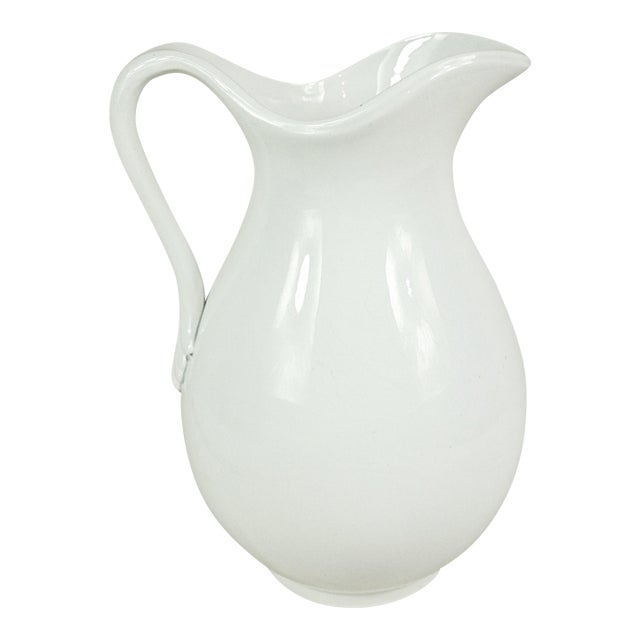 Late 19th Century Belgian Ironstone Pitcher For Sale