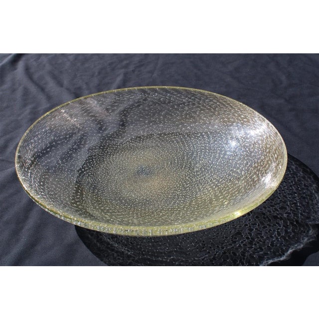 Large Gold Dust Concave Plate from Seguso Vetri d'Arte, 1950s For Sale - Image 13 of 13