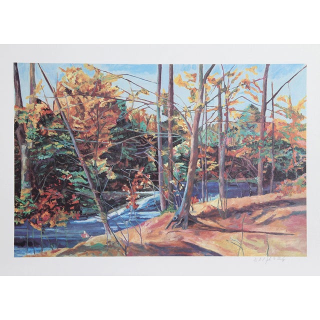 Modern John Healy, Forest Stream, Lithograph For Sale - Image 3 of 3