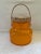 Vintage Post Modern Orange Color Glass Bottle With Cork Lid For Sale - Image 11 of 11