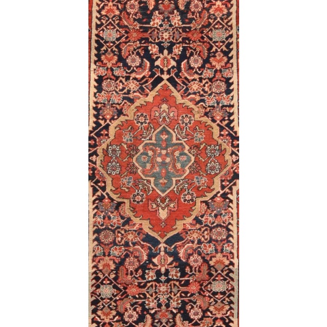 Persian Antique Rust Persian Heriz Serapi Area Rug For Sale - Image 3 of 4