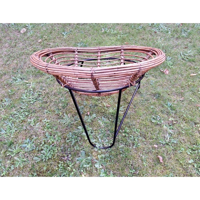 Wood Mid-Century Bamboo and Iron Pod Chairs, 1960s, Set of 2 For Sale - Image 7 of 12