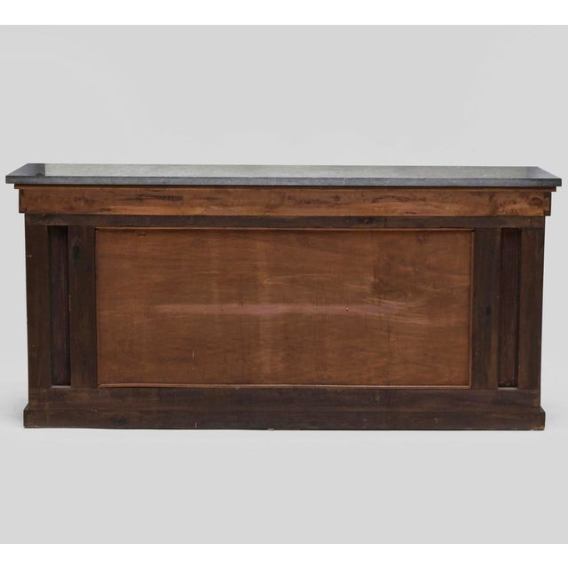 Pair, Monumental Neoclassical Carved, Mirrored Back & Marble Top Console Tables For Sale - Image 11 of 11